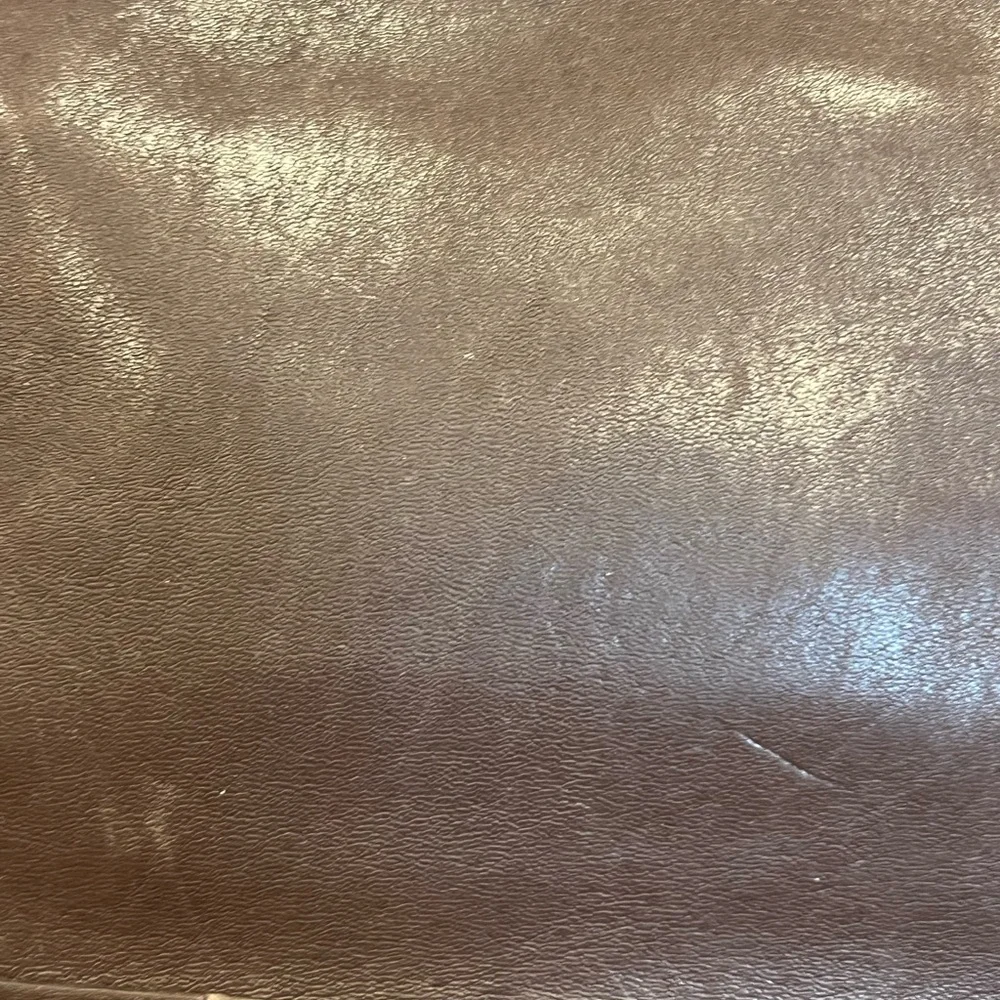 Vintage Coach Chunky Pouch Case Cosmetic Bag Brown Zip USA W/tag & Creed - Picture 10 of 16